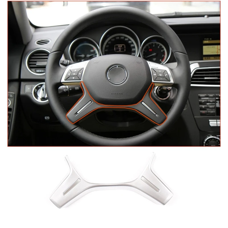 Отделка Рамы рулевого колеса автомобиля декоративная паста для Mercedes Benz C Class W204 C180 C200 W213 аксессуары 2011-2013