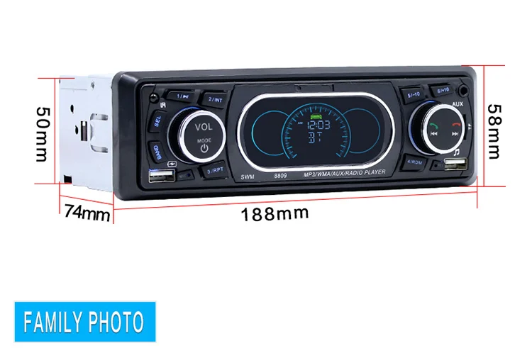 60 Вт X 4 Высокая мощность выход USB MP3 плеер Автомобильный Радио 1 Din 12 в Bluetooth стерео ЖК-дисплей авторадио FM Aux вход приемник