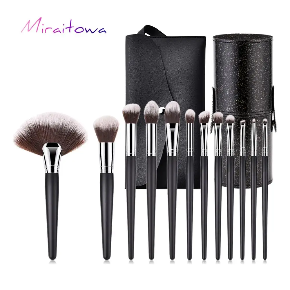 

Miraitowa 12pcs/set Makeup Brushes Kit Powder Eye Shadow Foundation Blush Blending Beauty Women Cosmetic Make Up Brush Maquiagem
