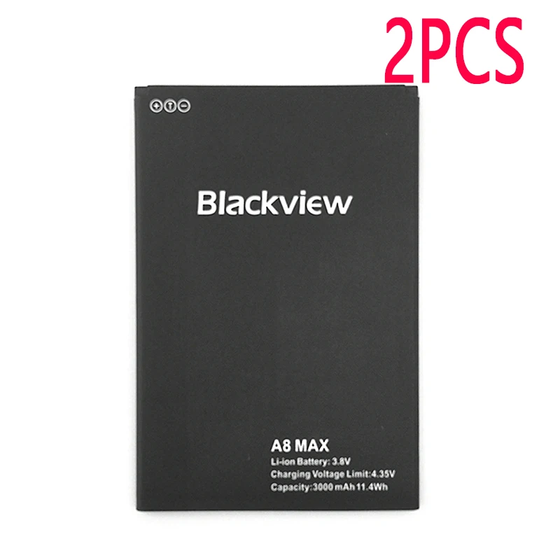 

2PCS 100% Original 3000mAh A8 Max Battery For Blackview A8 Max Phone Latest Production High Quality Battery+Tracking Number