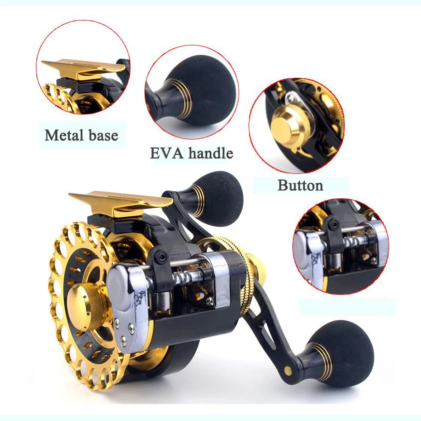 PureLeisure Fishing Reel 10+1BB Saltwater Baitcasting Coil Reel Wheel Bait Casting Fishing Reel 2.6:1 High Speed Lure Fish Wheel
