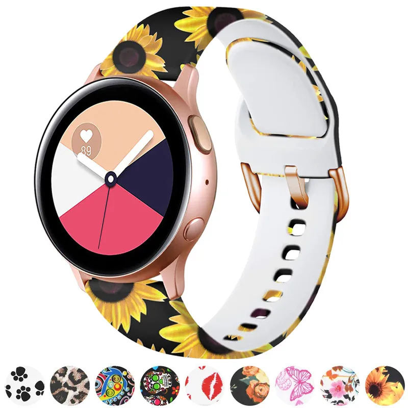 Strap FOR Samsung Galaxy Watch Active 2 40/44mm Gear sport wrist bracelet watchband 20mm strap samsung active2 3 42mm band | Электроника