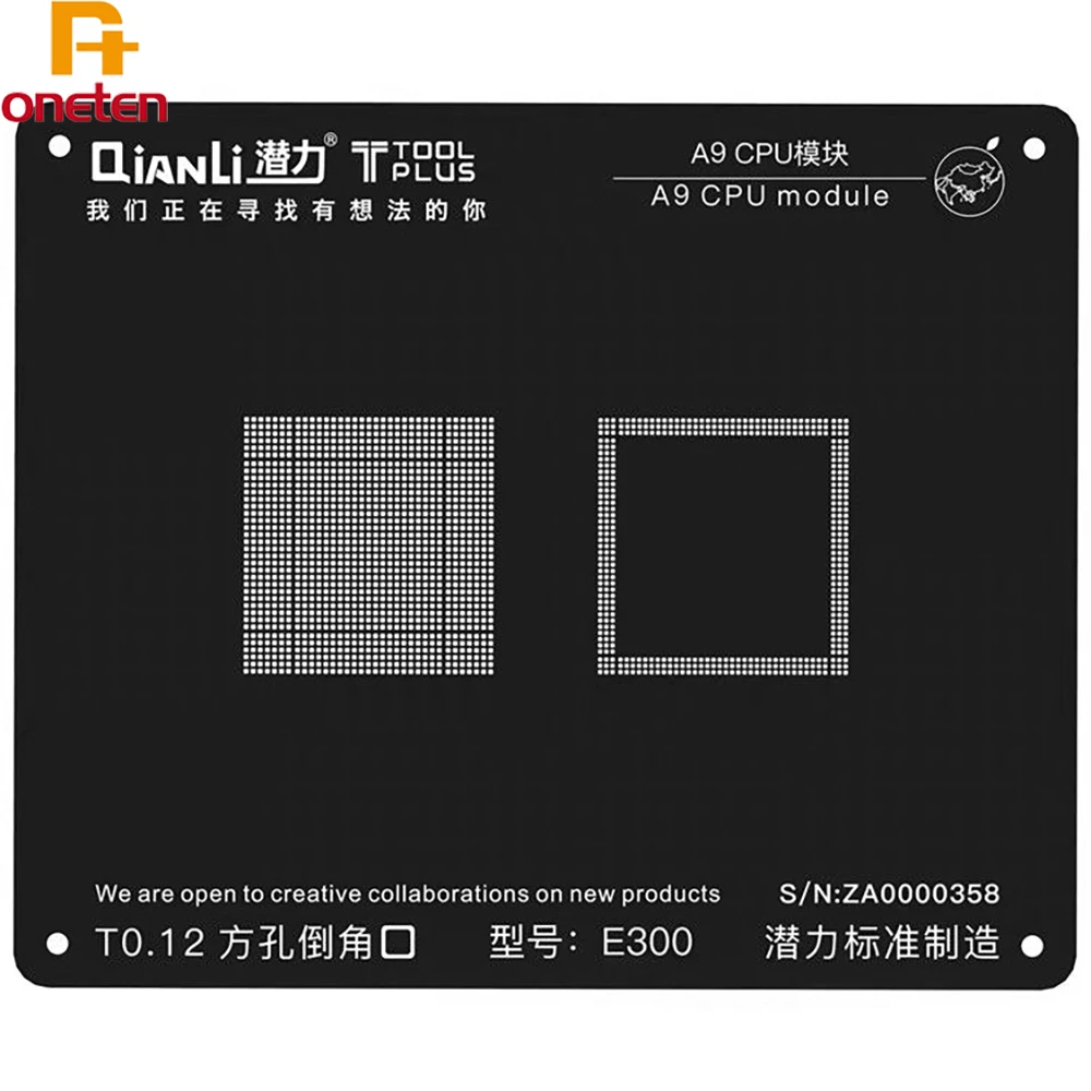 QianLi 2D 3D процессор A7/A8/A9/A10/A11 модуль BGA черный трафарет завод жестяная стальная сетка для iPhone 5/6/6SP/7G/7 P/8