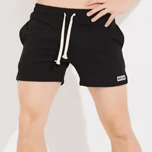 

Summer Running Shorts Mens Casual Sweatshorts Gym Fitness Joggers Home Shorts 100% Cotton Drawstring Slit Man Three Quarter Pant