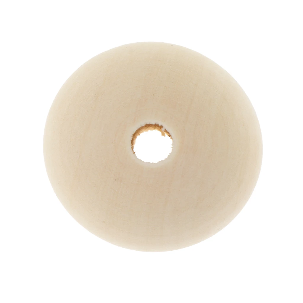 20pcs Unpainted Smooth Round Beads 35mm Large Spacer DIY Art Project Craft