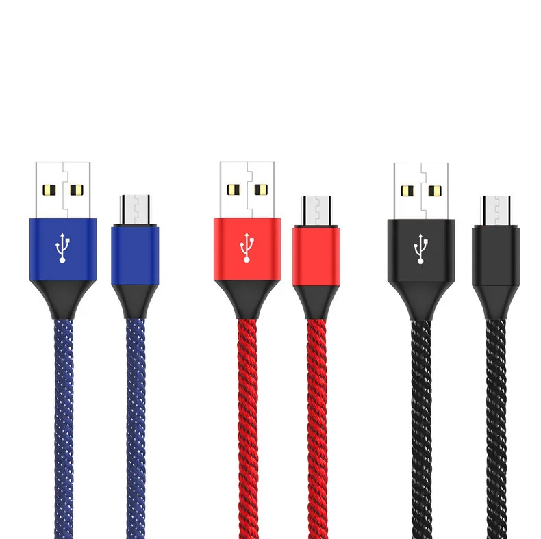 NOHON Micro USB кабель 2A 2 м Быстрая зарядка USB зарядное устройство Шнур нейлоновый плетеный кабель для передачи данных для samsung huawei Honor Xiaomi Meizu LG