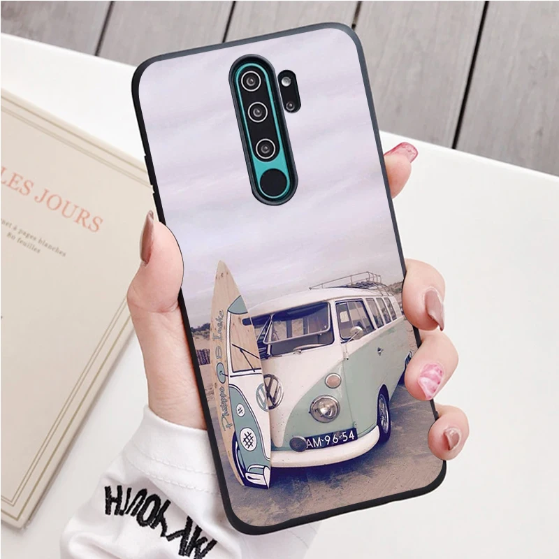 Combi Van Surf black Silicone Phone Case For Redmi note 9 8 7 Pro S 8T 7A Cover xiaomi leather case charging