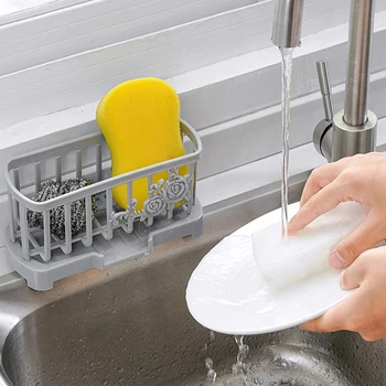 

Kitchen Faucet Drainage Shelf Sponge Dish Cloth Rack Drain Rack Multi-functional Dishwashing Shelf Organizer Kitchen Accessories