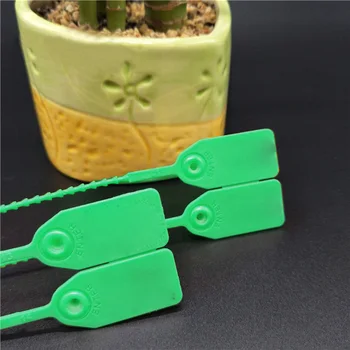

100 X Plastic Security Tag Numbered Pull Ties Secure Anti-Tamper Seals Set Tool