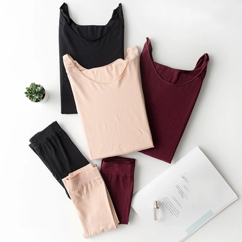 

37 Degree Constant Temperature Super Elastic Ultrathin Heat-generating Healthy Sleep Female Cotton Thermal Underwear