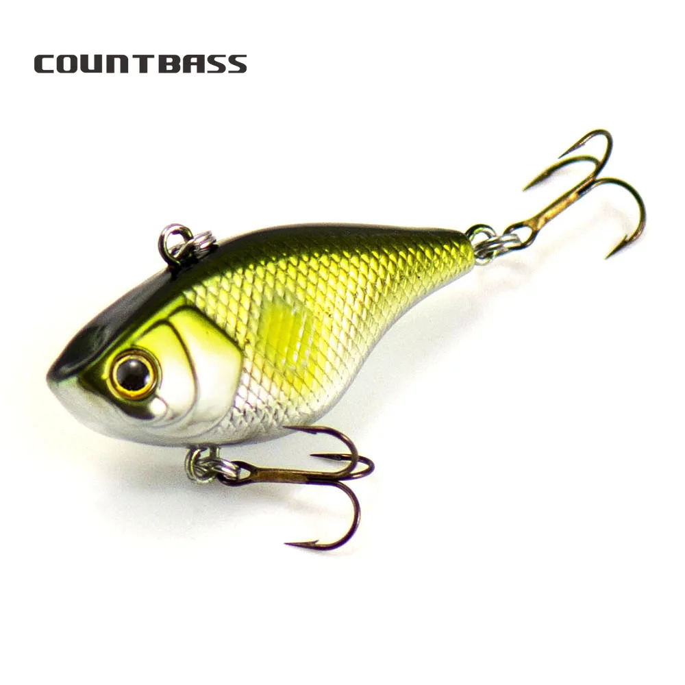 

1pc Countbass New Model Vibration 40mm Hardbait with VMC Hooks Fishing Lures for Freshwater Sinking Type