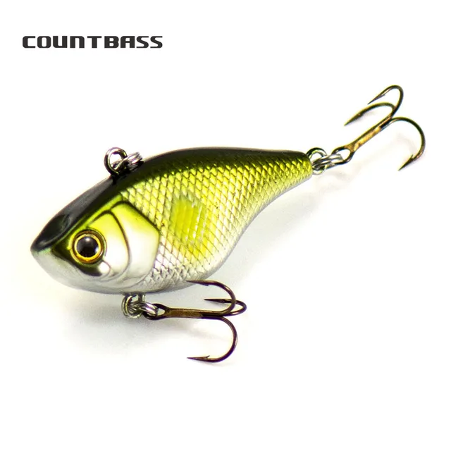 US $4.22 1pc Countbass New Model Vibration 40mm Hardbait with VMC Hooks Fishing Lures for Freshwater Sinking