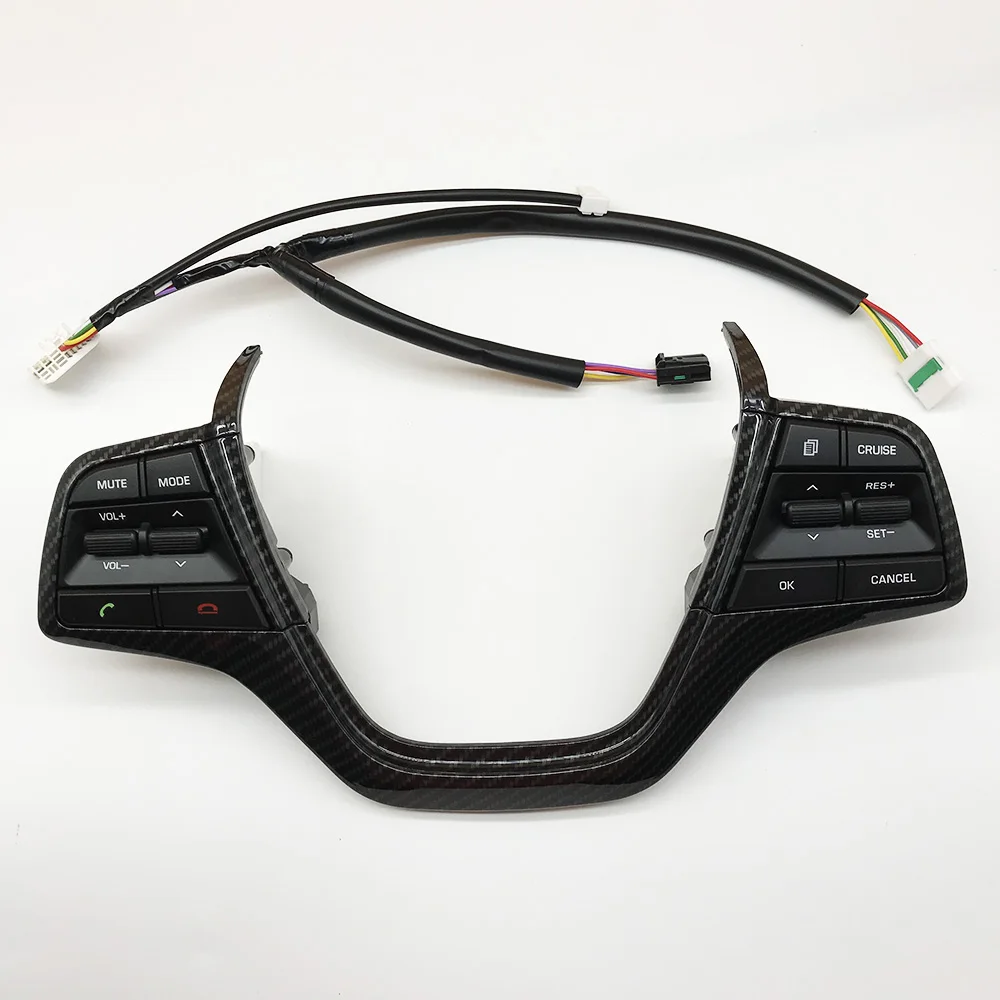 Для hyundai Elantra 1.6L автомобильный Bluetooth кнопка управления громкостью канала телефона круиз управление Рулевое колесо кнопки переключатель - Цвет: Синий