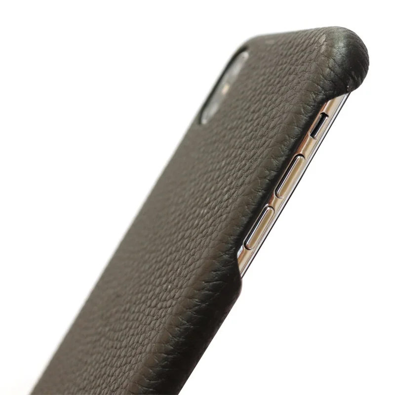 Роскошный Litchi зернистый чехол для телефона из натуральной кожи для iPhone Xs