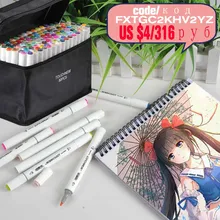 TOUCHNEW 30/80/168 COLORS Sketching Markers Drawing Pen Set Dual Tip Brush Pens for Bookmark Manga School Color Pen Art Supplies