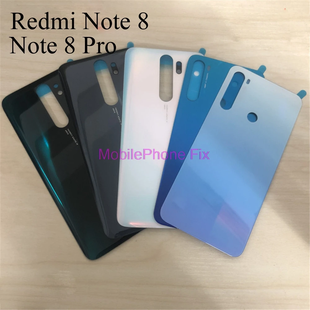 Крышка батареи для Xiaomi Redmi Note 8 Pro стеклянная задняя крышка корпуса дверь чехол