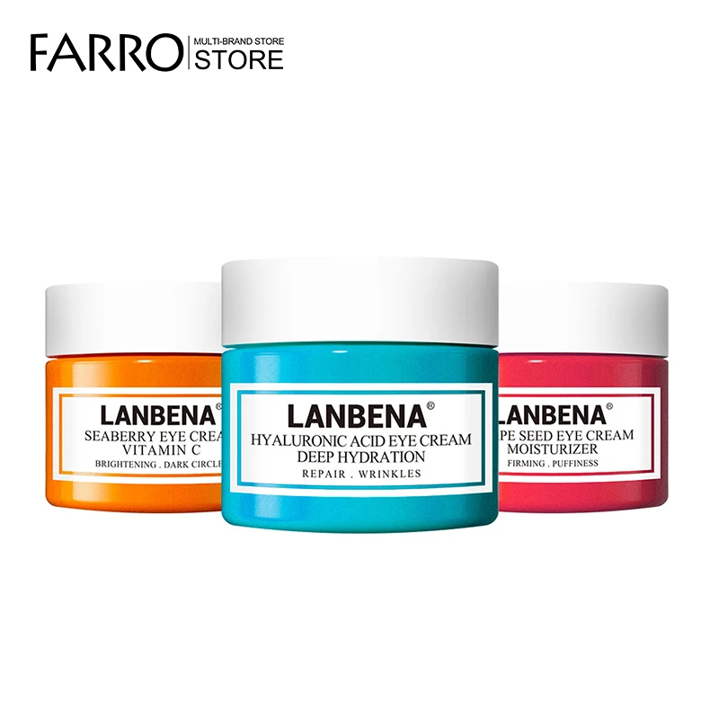

LANBENA Hyaluronic Acid Vitamin C Grape Seed Eye Cream Moisturizing Anti-Wrinkle Anti-Puffiness Dark Circle 20g