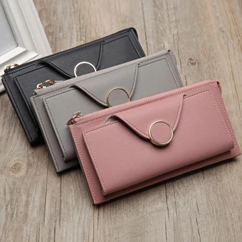 

Women Wallets Fashion Lady Wristlet Handbags Long Money Bag Zipper Coin Purse Cards ID Holder Clutch Woman Wallet Burse Notecase