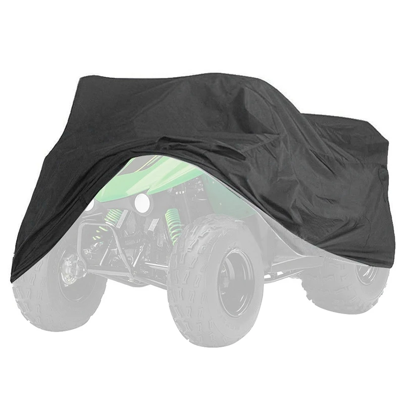 

Waterproof ATV Cover Portable Protective Cover Motorcycle Large Heavy Duty Black Protects 4 Wheeler From Snow Rain Or Sun