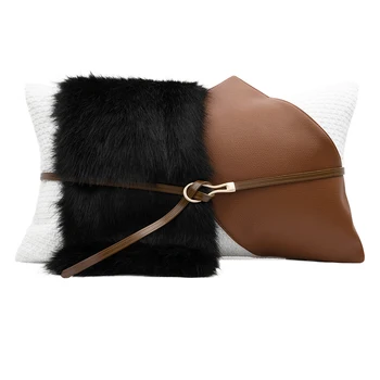 Sitaili – Luxe Brown and Mono Accent Cushion 1