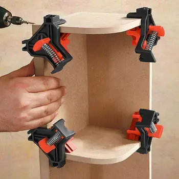 

4pcs 90 Degree Right Angle Clamp Fixing Clips Corner Clip Positioning Fixture Drilling Boxes Drawers