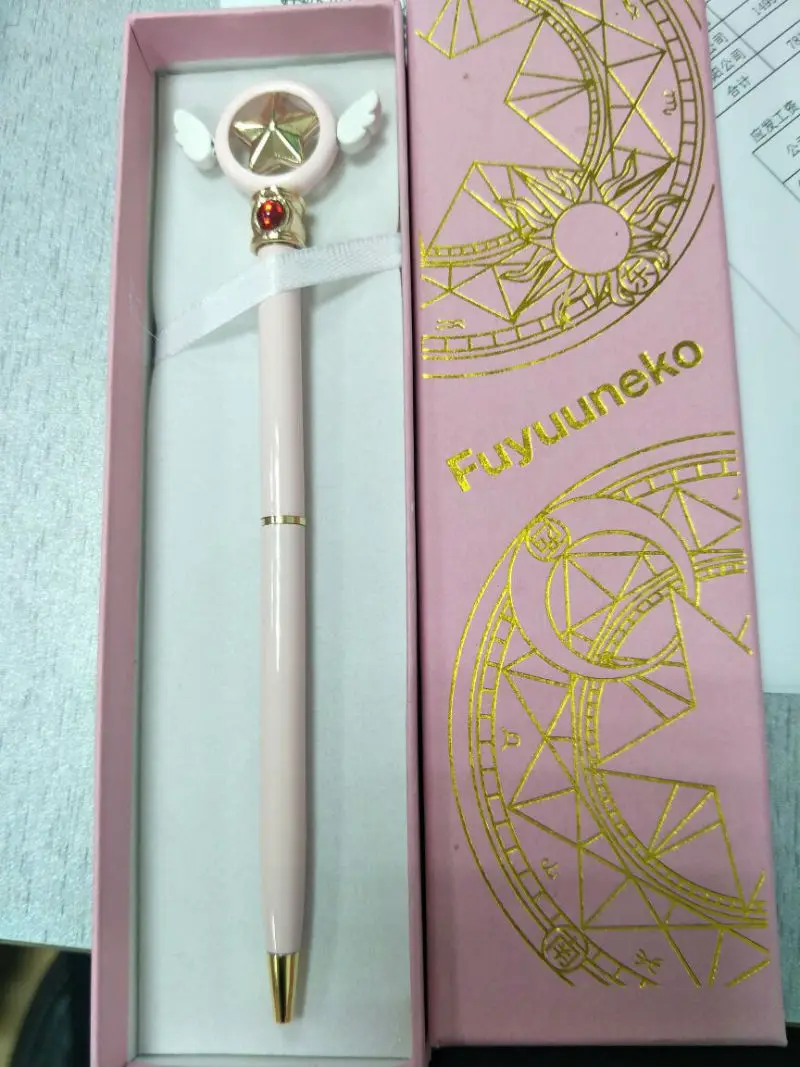 Лимит аниме Card Captor Sakura крыло со звездой розовая шариковая волшебная палочка ручка японские подарки на Рождество новинка