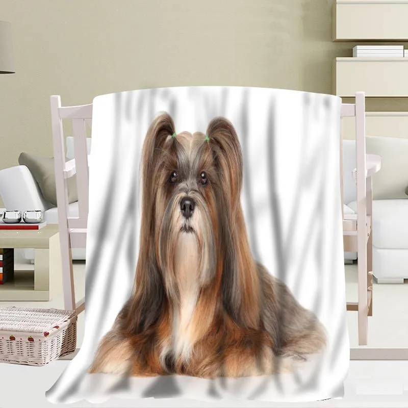 Новое поступление, Shih Tzu, одеяла для собак, 3D печать, мягкое одеяло для дома/дивана/постельных принадлежностей, переносное, для взрослых, для путешествий, одеяло - Цвет: 9