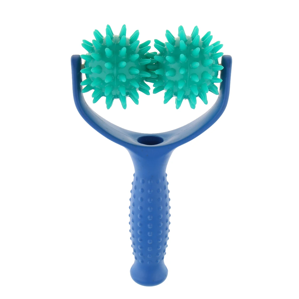 2pcs Handheld Acupuncture Body Relaxation Spiky Massage Rolling Ball Massager Muscle Relax for Body Face Leg Hand Massage Tool