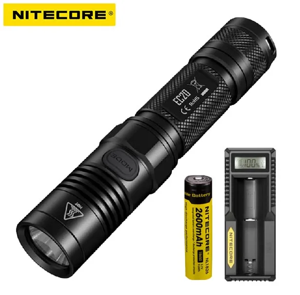 Nitecore EC20 Cree XM-L2 960 Люмен светодиодный фонарь+ nitecore 3500lmah аккумулятор+ niteocre UM10 chargrer