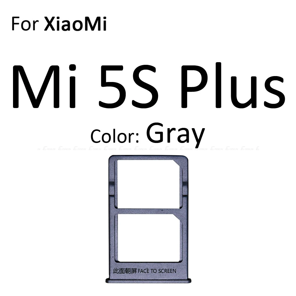 Sim Card Socket Slot Tray Reader Holder Connector Micro SD Adapter Container For XiaoMi Mi 6 5 5S Plus Replacement Parts