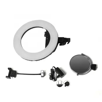 

14 Inch LED Dimmable Photography Selfie Ring Light Live Streaming Cosmetic Fill Light (Black)