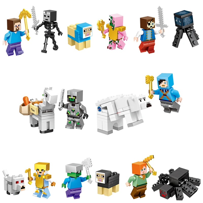 

2020 NEW My World Sets Animal Figures Building Blocks Kids Educational Toys for Children