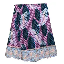 Гипюровая кружевная ткань, вышитая Высококачественная африканская восковая кружевная ткань со шнуром, швейцарское кружево с водой для платья 91102