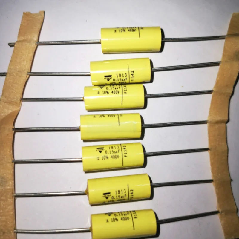 10pcs New Vishay Ero Mkt1813 0.15uf/400v 7x17mm Axial Film Capacitor