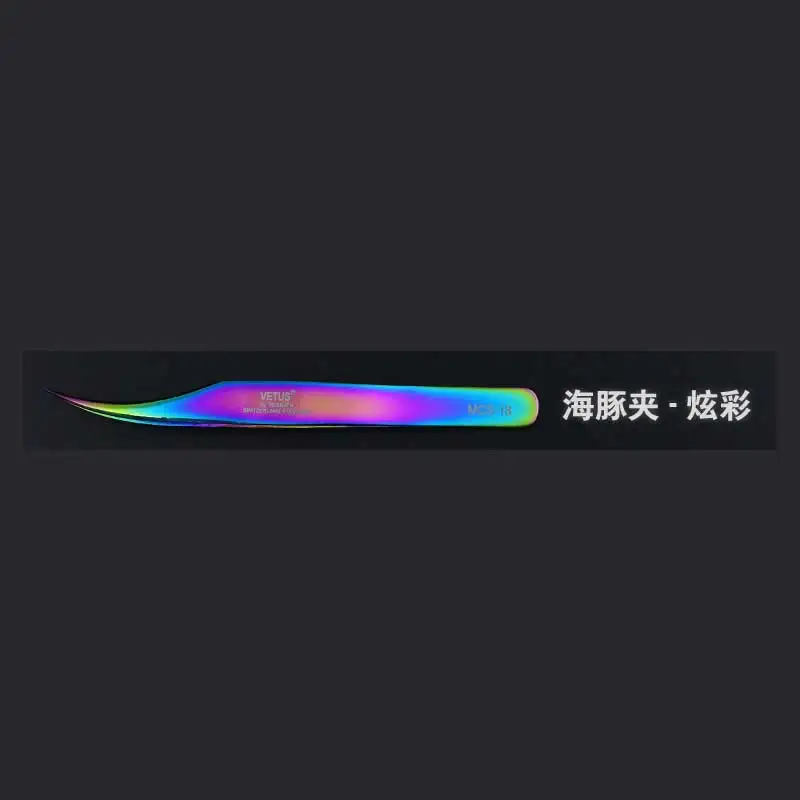 Vetus Eyelashes Extension Tweezers Stainless Excellent Closure 3D 6D Volume Lash Tweezer Eye Makeup Tools - Color: Mcs18 multicolor