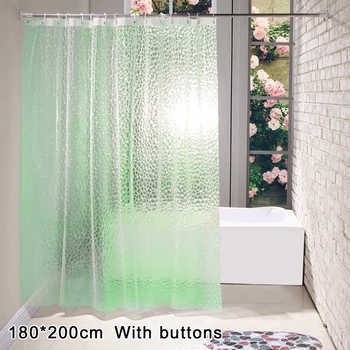 

1*Shower Curtain 3D Water Cube PEVA Waterproof And Mildewproof Shower Curtain Thickened Barthroom Supplies