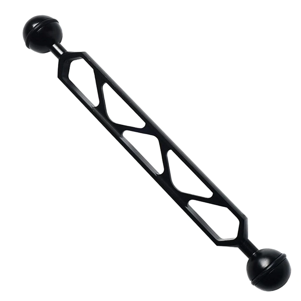 8'' Black Dual Ball Joint Arm for Scuba Diving Underwater Photography Camera