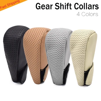 

2020 Car Gear Shift Knob Cover Shell protector Gear shift collars sleeve lever case Protective Anti-slip black car Accessories