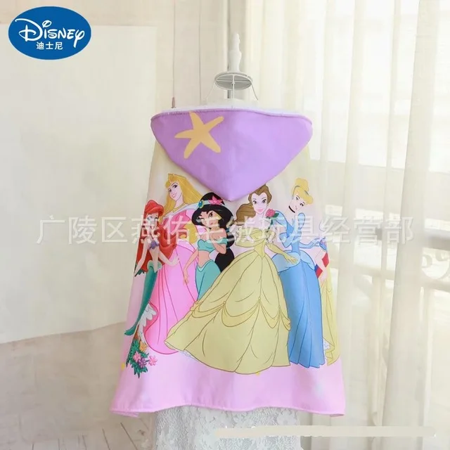 Disney плащ с капюшоном носимое детское одеяло Микки Минни летнее банное полотенце кровать студентов дети девочка мальчик подарки - Цвет: Princess