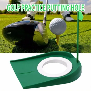 

Golf Putting Cup Flag Plastic Practical Hole Putter Practice Aid Regulation Putting Cup for Outdoor Office Indoor#g37