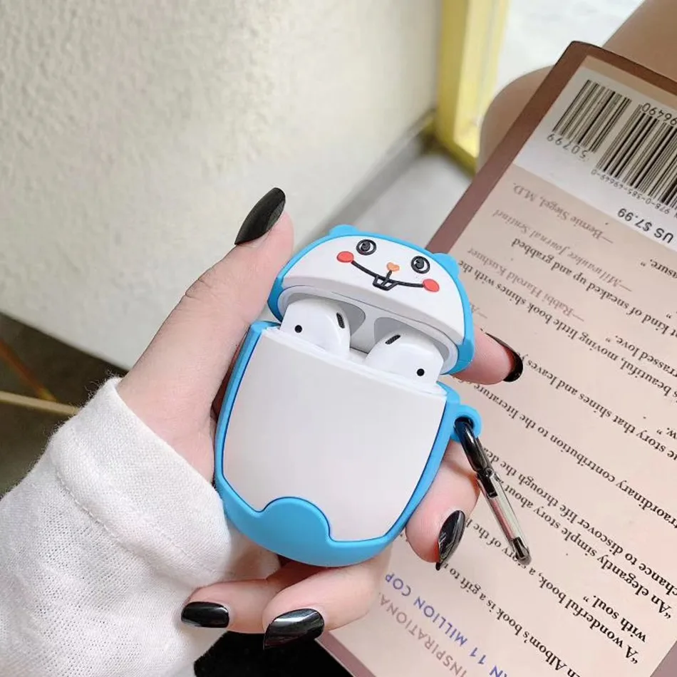 Чехол для наушников для Airpods 2, чехол, силиконовый, милый медведь, кошка, свинья, собака, Мультяшные наушники, чехол для Apple Air pods, 1 чехол для Earpods