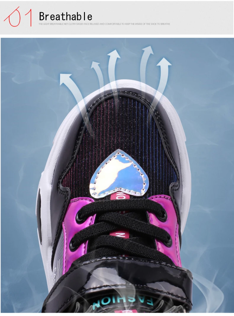 PINSEN 2019 Autumn Kids sneakers Girls Shoes Children's Sport Shoes Shining Light Casual Child Shoes For Girl chaussure enfant (4)