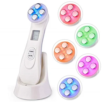 

5 in 1 LED Skin Tightening Radio Frequency LED Photon Skin Rejuvenation Nourish Beauty Device Anti Aging Skin Care Face Lifting