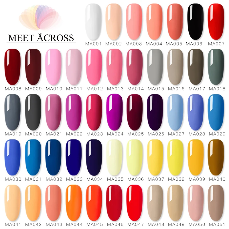 MEET ACROSS 2/4pcs набор гель лаков для ногтей 8ml блестящих УФ гелей Гель лак маникюра