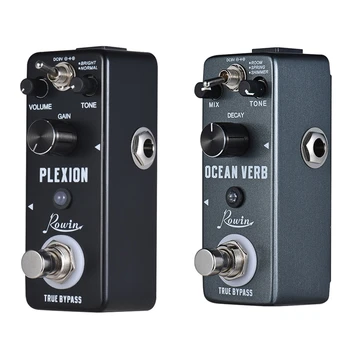 

Plexion Distortion Pedal for Guitar and Bass with Bright & Ocean Verb Digital Reverb Guitar Effect Pedal 3 Modes Roo