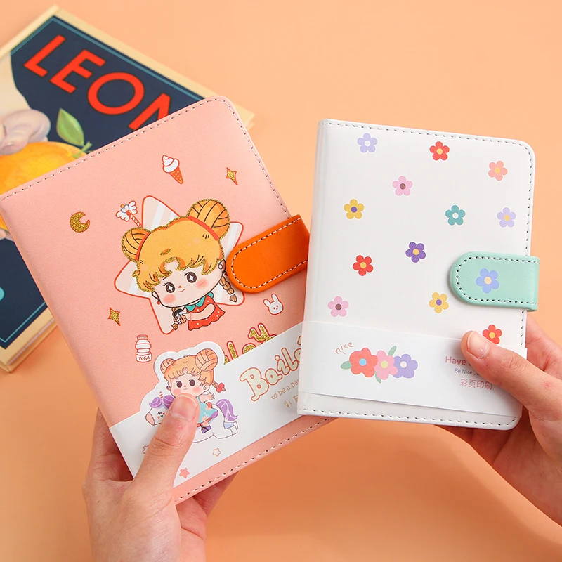 

Kawaii Buckle Handbook School Girl A6 Diary Notebooks and Journals Thicken Portable Planner Organizer Notepad Bullet Journal