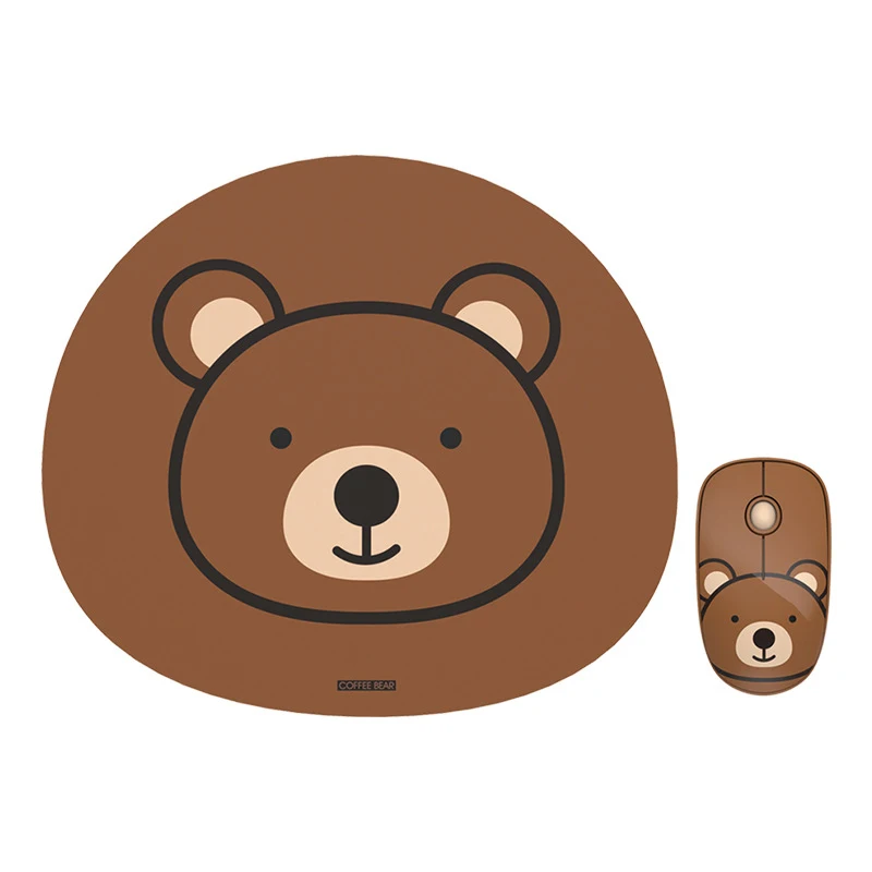 Brown 2,4G USB милые животные беспроводная мышь Бесшумная игровая мышь для Macbook Air Pro ноутбука 1000 dpi эргономичная компьютерная мышь геймер - Цвет: Brown