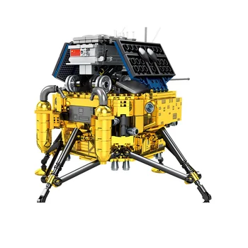 

Aerospace space military series moon detector small particles boy building block toys gift genuine out of children's educationa