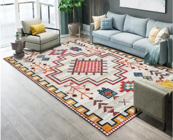 

200*300cm Carpet Vintage Modern Fashion Classic Geometric Stripe Decorative Non Slip Rug For Living Room Large Big Carpet