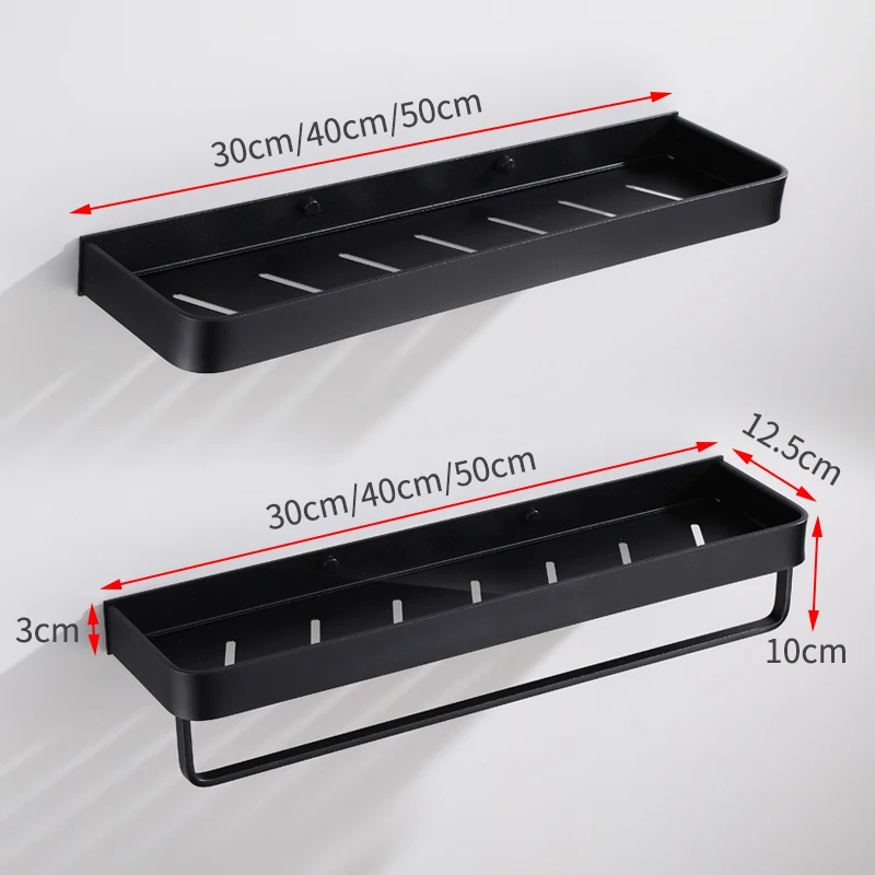 Черная полка для ванной комнаты с креплением для полотенец, алюминиевые полки для ванной, держатель для шампуня, стойка для душа, угловая кухонная стойка для хранения